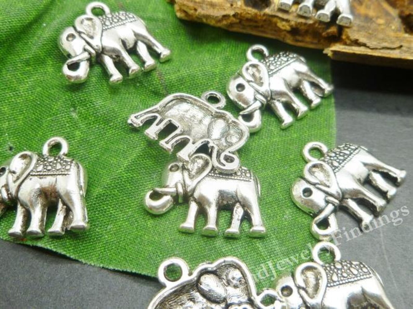BULK 50 Elephant Charms in Antique Silver Tone Jewelry Etsy
