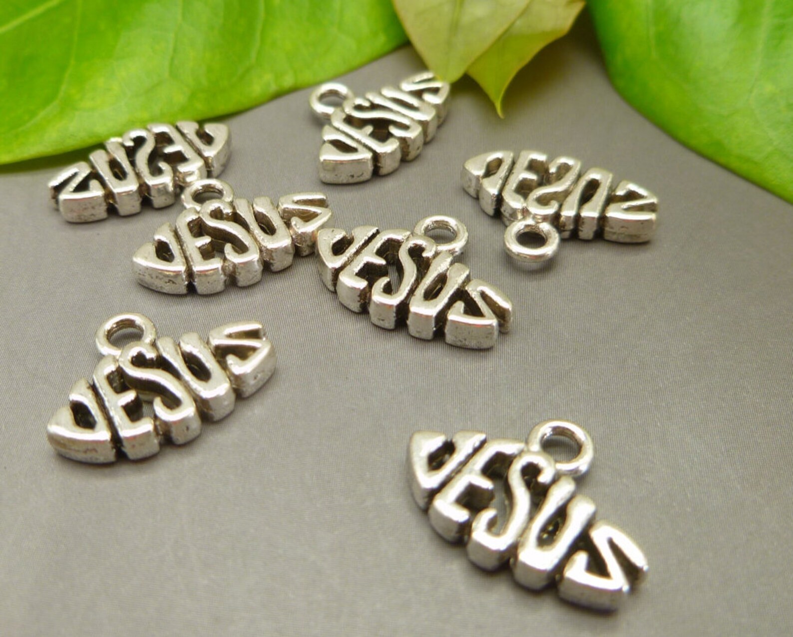 BULK 25 Christian Charms Jesus Charms Antique Silver Tone Etsy