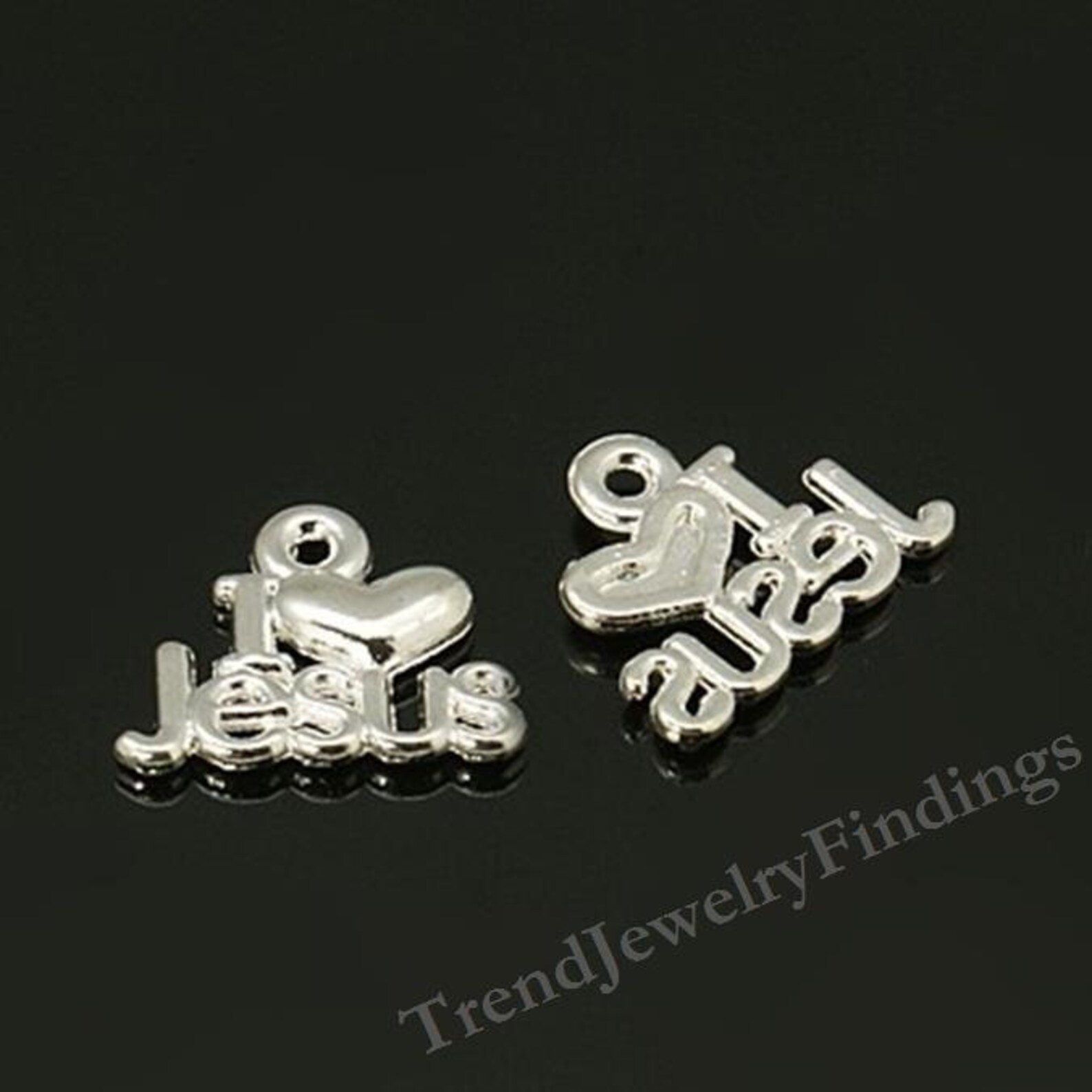 BULK I love Jesus Charms Christian Charms in Silver Tone Etsy