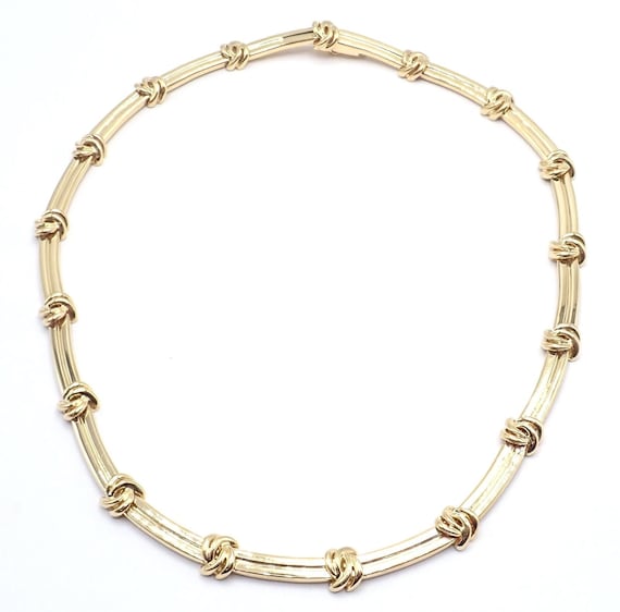 Authentic! Vintage Tiffany & Co 18k Yellow Gold K… - image 1