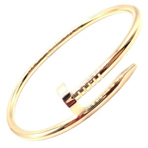 Cartier Juste un Clou Nail 18k Yellow Gold Bangle Bracelet Size 17 Paper