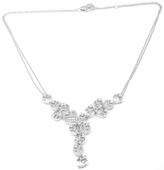 Authentic Damiani 18k White Gold Diamond Drop Neck