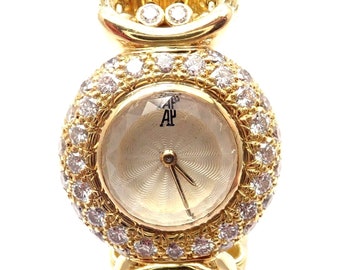 Authentic! Vintage Audemars Piguet 18k Yellow Gold 8ct Diamond Ladies Watch