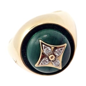 Used] LOUIS VUITTON Signet Ring Monogram Ring Silver Metal Material Silvery  ref.497163 - Joli Closet