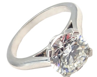 Authentic! Cartier Platinum 1.70ct VVS1 / H Diamond Solitaire Engagement Ring