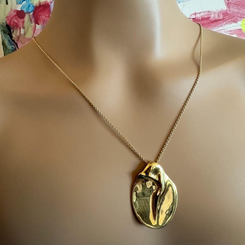 Tiffany & Co Peretti 18k Yellow Gold Madonna Pendant Extra Large Necklace 30" | Fortrove