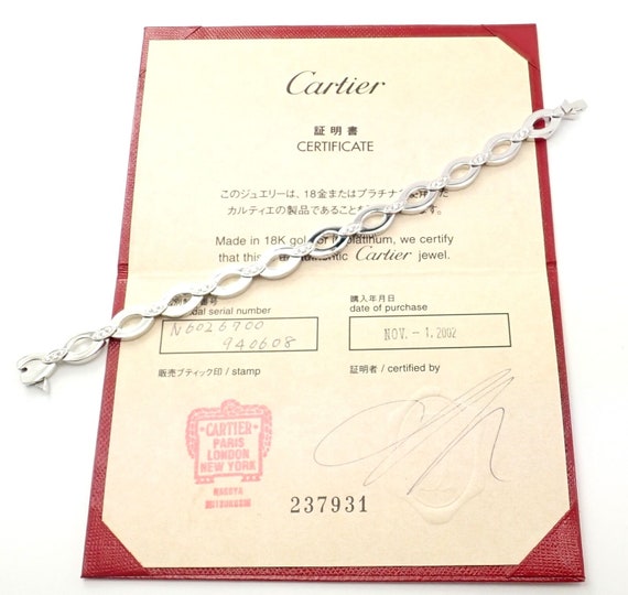 Rare! Authentic Cartier 18K White Gold Diamond Di… - image 5