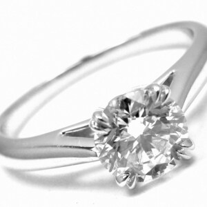 Authentic! Harry Winston Platinum .56ct VVS1/F Diamond Solitaire Engagement Ring
