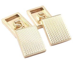 Rare! Authentic Van Cleef & Arpels 18k Yellow Gold Vintage Rectangle Cufflinks