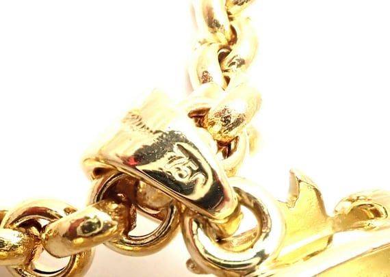 Authentic! Chopard 18k Yellow Gold Large Happy Cl… - image 11