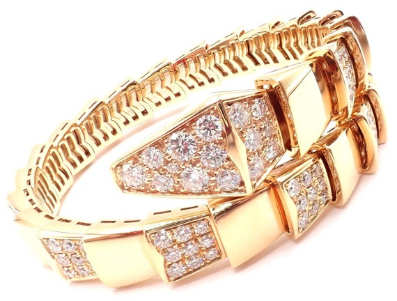 BVLGARI Serpenti Two-Coil Bracelet 357274 White Gold Diamond – Wrist  Aficionado