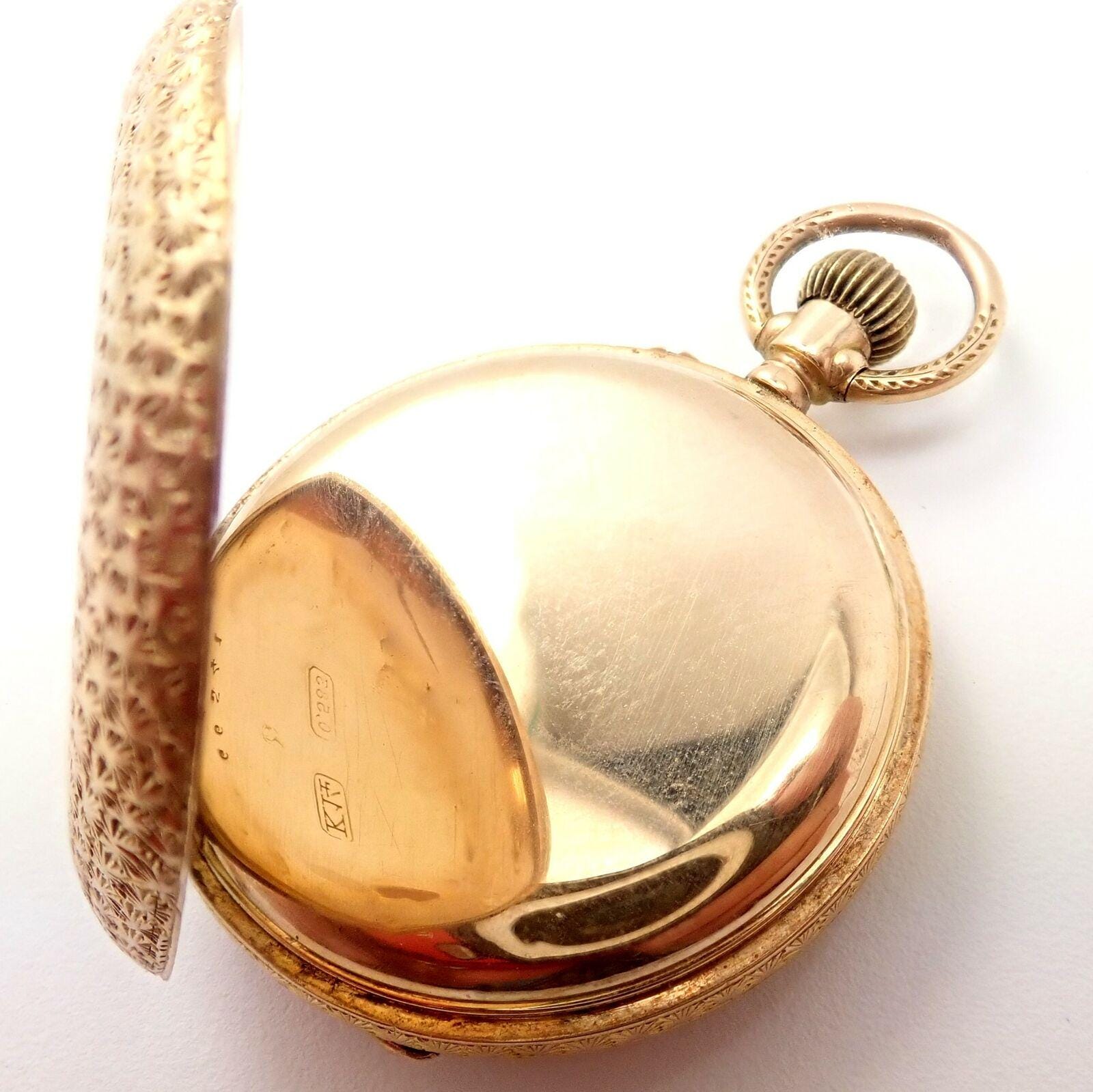Vintage! Swiss 14k Yellow Gold Ladies Pocket Watch 33mm High  display picture 1