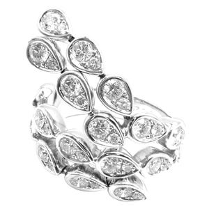 Authentic! Piaget Magic Reflection 18k White Gold Diamond Flexible Ring