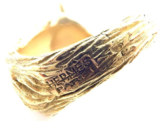 Authentic! Vintage Hermes 18K Yellow Gold Horse B… - image 7