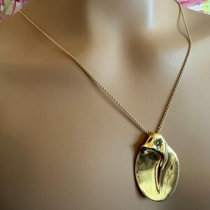 Tiffany & Co Peretti 18k Yellow Gold Madonna Pendant Extra Large Necklace 30" | Fortrove