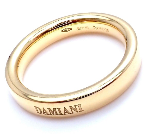 Rare! Authentic Damiani 18k Yellow Gold 3.5mm Ban… - image 3