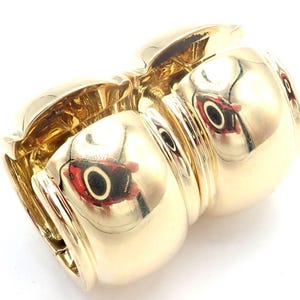 Rare! Authentic Vintage Tiffany & Co 18k Yellow Gold Wide Hoop Earrings