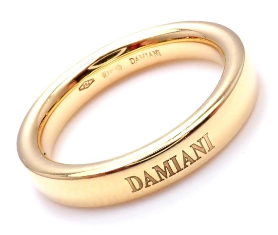 Rare! Authentic Damiani 18k Yellow Gold 3.5mm Ban… - image 1