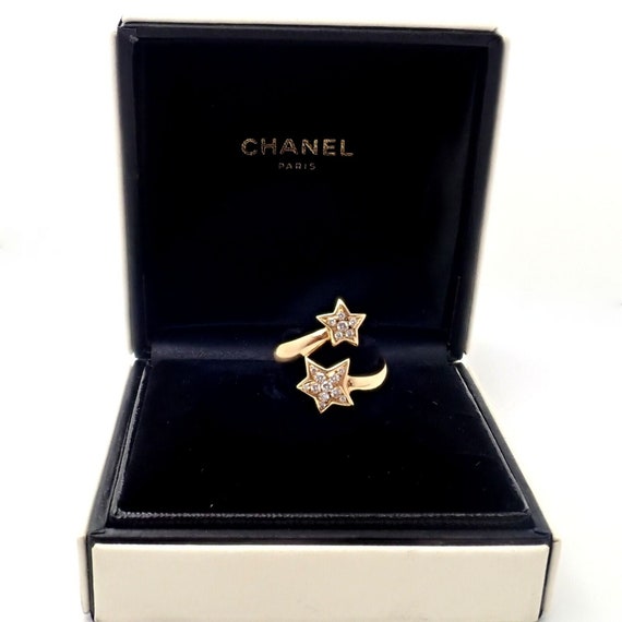 Authentic! Chanel Comete 18k Yellow Gold Star Dia… - image 4