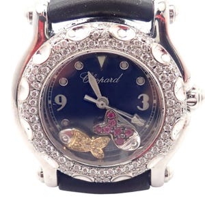 Authentic! Chopard Happy Sport Happy Beach Stainless Steel Diamond 26mm Watch