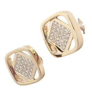 Rare! Authentic Cartier Dinh Van 18k Yellow Gold Diamond Earrings