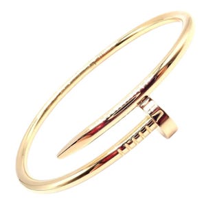 Cartier Juste un Clou Nail 18k Yellow Gold Bangle Bracelet Size 17 Paper