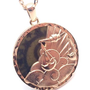 Van Cleef & Arpels Zodiaque18k Rose Gold Libra Pendant Obsidian Necklace Cert.