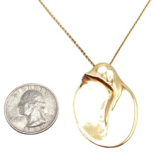 Tiffany & Co Peretti 18k Yellow Gold Madonna Pendant Extra Large Necklace 30" | Fortrove