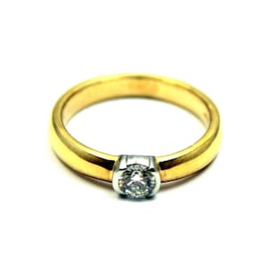 Authentic Tiffany & Co. 18k + Platinum 0.33ct Diamond I/VS1 Engagement Ring Cert