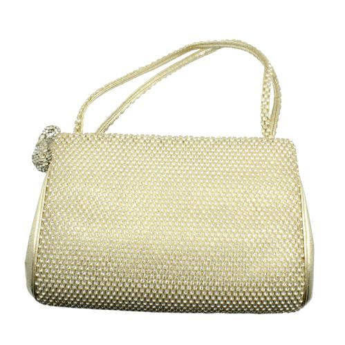 Judith Leiber Swarovski Crystal Swan White Clutch Purse Evening