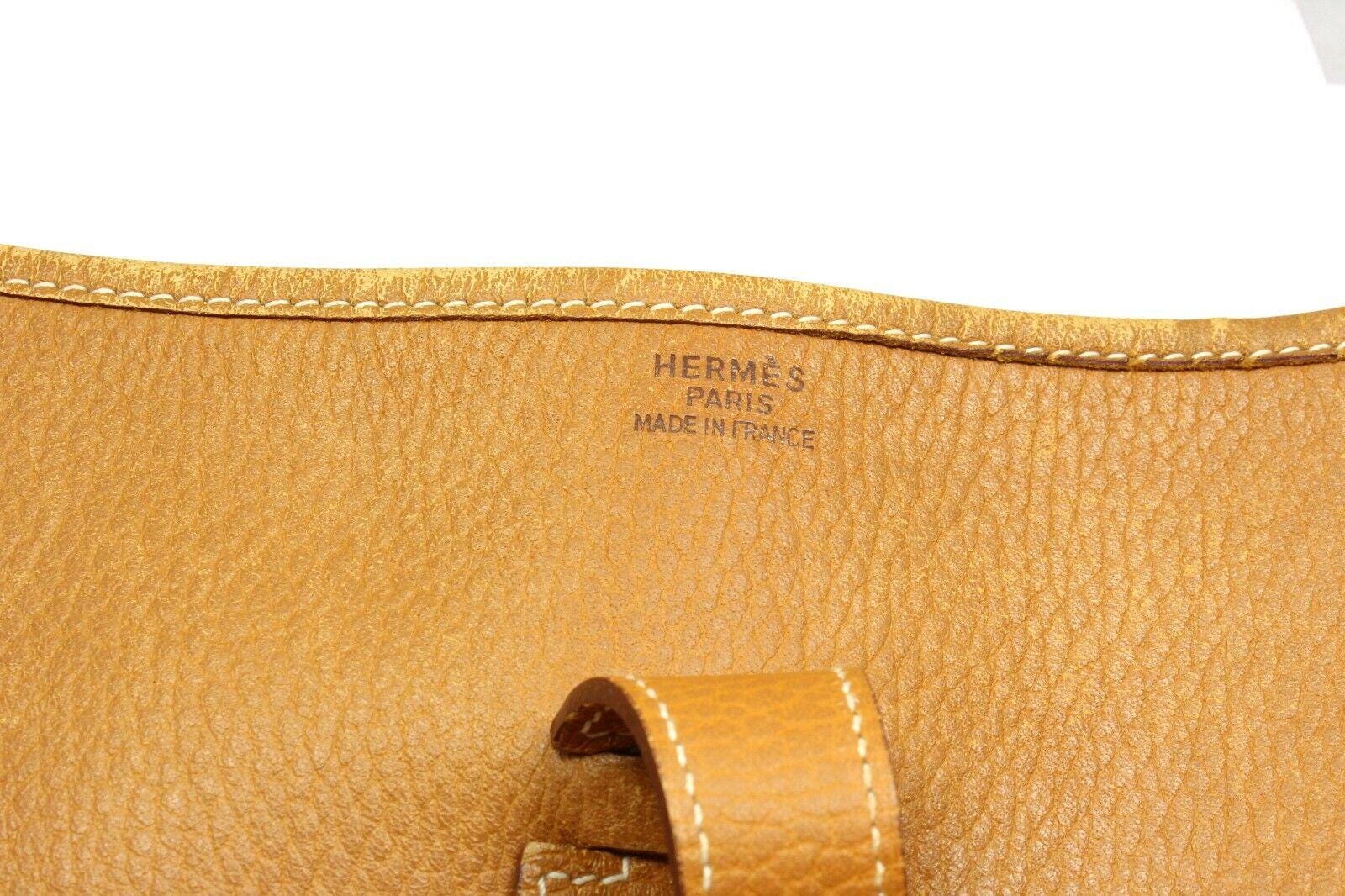 Authentisch Hermes Evelyne aus naturlichem Tan Clemence Leder GM Handtasche Etsy