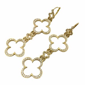 Ultra Rare Large Loree Rodkin 18k Yellow Gold 3ctw Diamond Cross Earrings