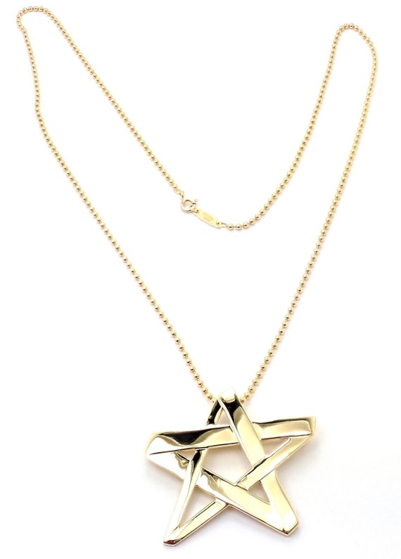 Vintage! Tiffany & Co 18k Yellow Gold Star Picass… - image 2