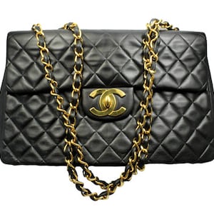 coco chanel black and white purse