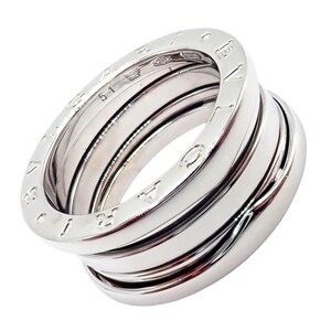 Authentic! Bulgari Bvlgari 18k White Gold B.Zero1 Ring sz 51  / 5.75