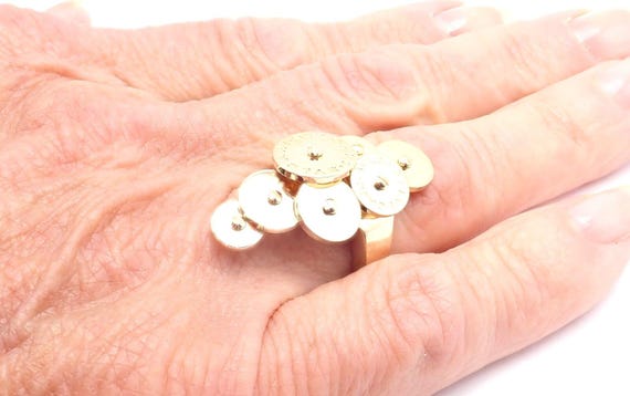 Authentic! Bvlgari Bulgari Cicladi 18k Yellow Gold Large Ring