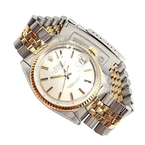 Rolex Oyster Perpetual Watch Datejust 36mm Stainless 18K Gold Jubilee Band Mens