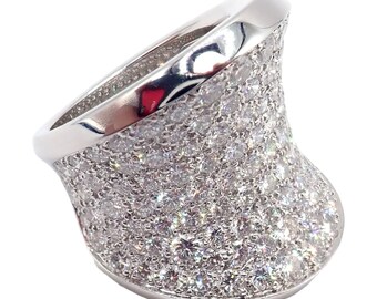 Cartier Chalice 18k White Gold Diamond Large Ring Paper