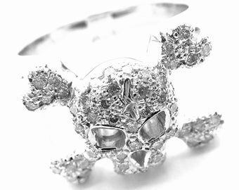 Rare Authentic Loree Rodkin 18k White Gold Diamond Skull - Etsy