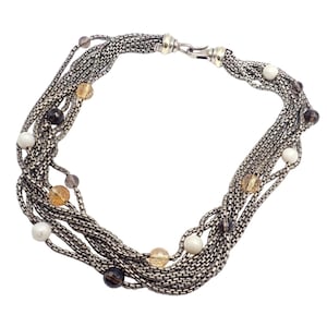 David Yurman DY 18k geelgouden sterlingzilver 8-strengs boxketting