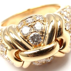 Rare! Authentic Bvlgari Bulgari 18K Yellow Gold 2ct Diamond Ring