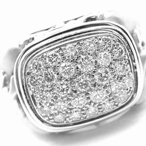 Authentic! Carrera Y Carrera Dolphin Motif 18k White Gold Diamond Ring