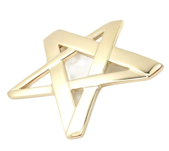 Vintage! Tiffany & Co 18k Yellow Gold Star Picass… - image 6