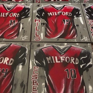 FREE SHIPPING - Sports Jersey Painting Senior Graduate High School College Team Athletics Gifts Graduation for Banquet End of Season Gift