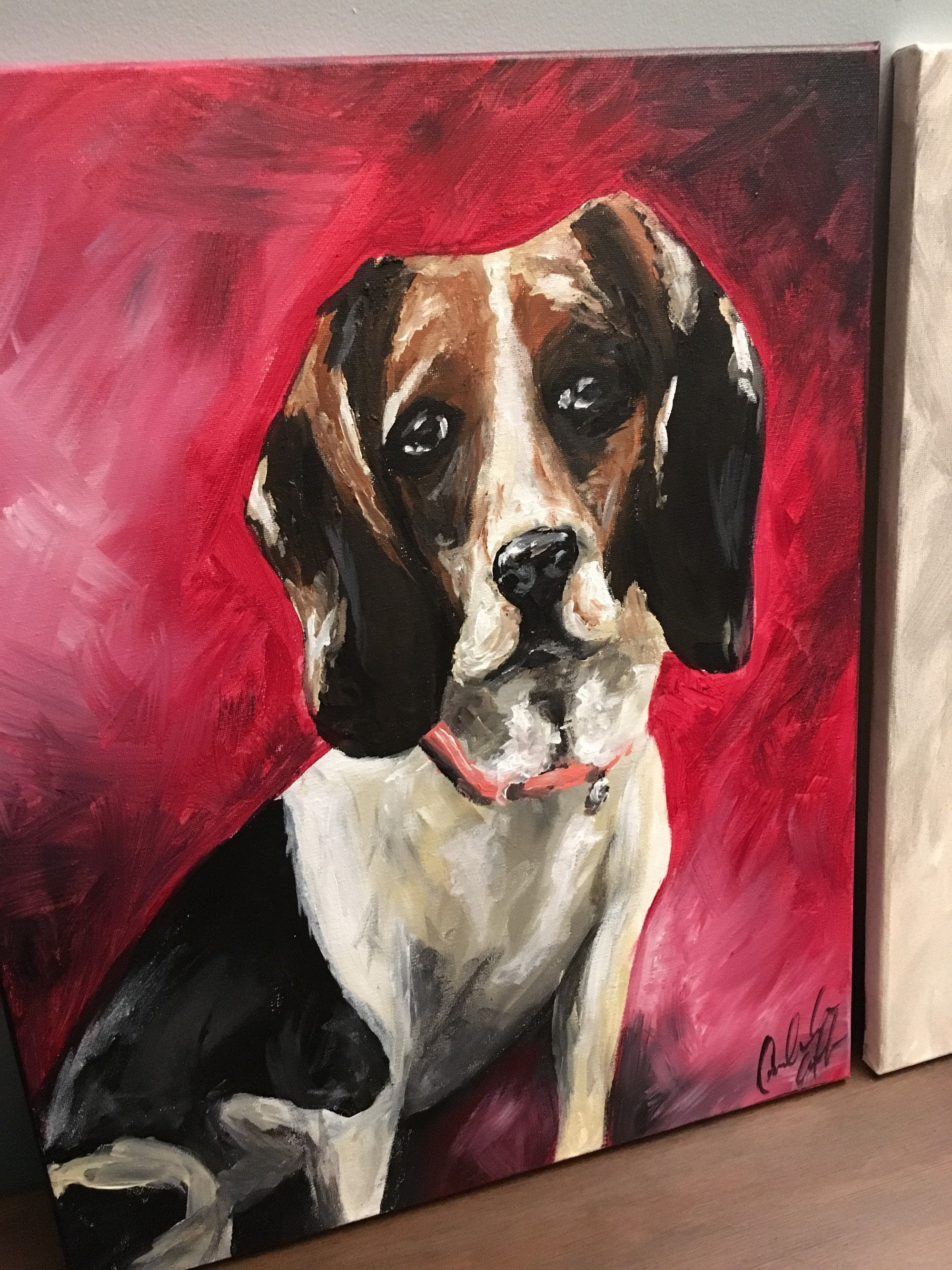 Personalized Pet Portrait Custom Dog Painting on Canvas Pet Hand ...