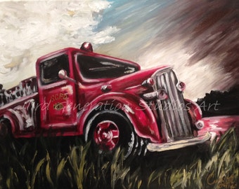 Made to Order Antique Fire Truck painting