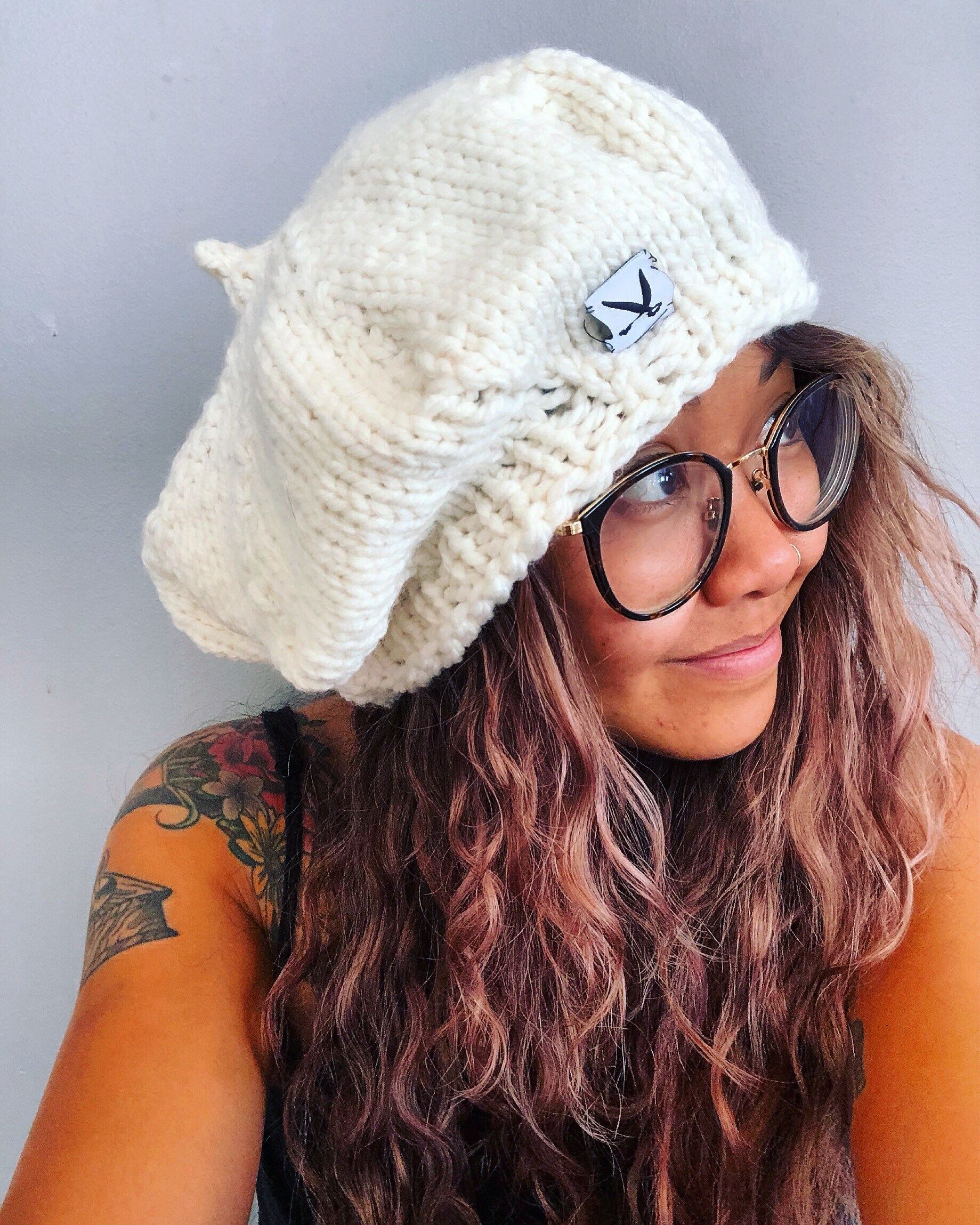 Knitted Chunky Beret - Etsy New Zealand