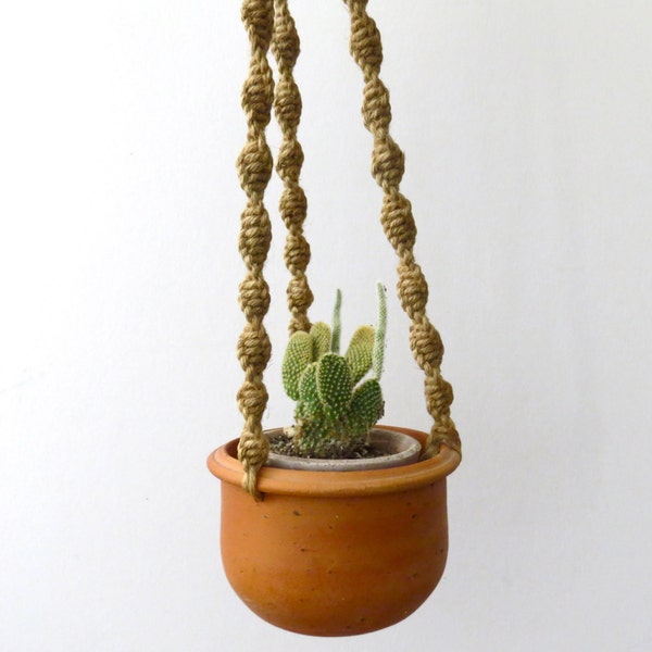 Ceramic Hanging Planter // Jute and Terra Cotta Planter