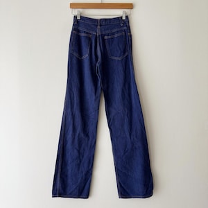 Dark Wash 1970&#39;s Jeans // 70&#39;s High Waist Straight Leg Jeans // 26 Inch Waist Jeans