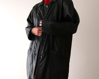 Vintage 1980s Michael Hoban Black Leather Jacket (M/L)